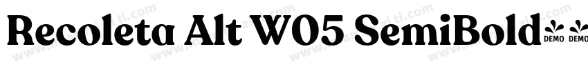 Recoleta Alt W05 SemiBold字体转换